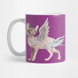 Valentines Day Sphynx Cat Cupid Mug